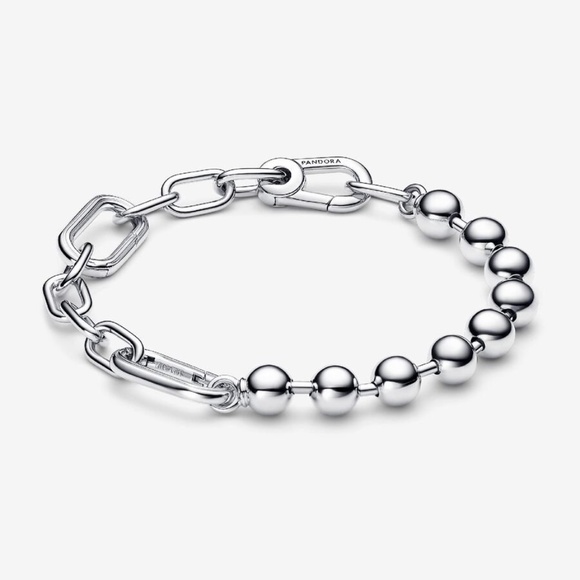 NWT Pandora ME Metal Bead & Link Chain Bracelet Sterling Silver 🤩💫💅🏼 - Picture 1 of 8